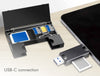 Lettore di Memorie USB 3.2 Gen1 2 in 1 con Custodia Card