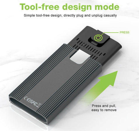 Box Esterno Duplicatore Clone Offline USB3.2 Gen 2x2 USB-C&trade M.2 PCIe NVME 20 Gbps
