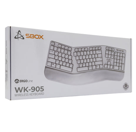 Tastiera Ergonomica Wireless 2,4 GHZ, WK-905