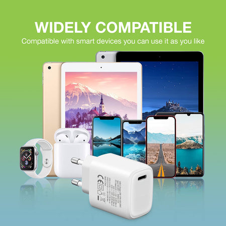 Caricatore Alimentatore USB-C&trade da Muro 20W