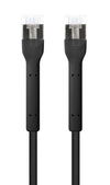 Cavo di rete Patch in Rame Cat. 6A F/FTP Pieghevole FlexiBoot Slim Nero 0,5 m