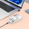 Mouse Ottico Wireless 800-1600 dpi con Micro Ricevitore USB Bianco Trasparente