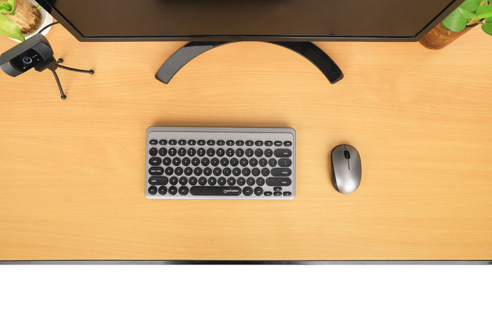 Kit Mini Tastiera Slim e Mouse 1200 Dpi Wireless, MWK4095