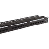 Pannello Patch UTP 24 Posti Cat.6 1U con barra gestione cavi removibile Nero