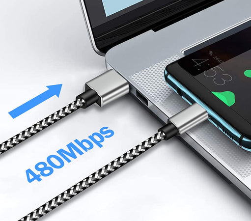 Cavo USB A Maschio 2.0 / USB-C&trade Maschio 3A 0,5 m Alluminio