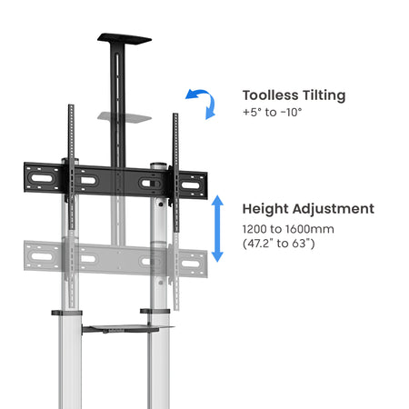Supporto a Pavimento Trolley TV LCD/LED/Plasma 60-100''