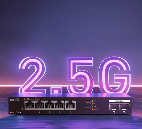 Switch con 5 porte 2.5G Ethernet e 2 slot SFP+ da 10G, TEM2007X