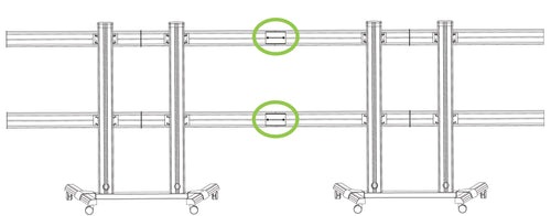 Kit Staffe di Giunzione per Supporto Video Wall da Pavimento ICA-TR4VW