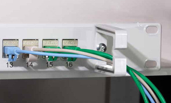 Pannello Patch 16 Posti Keystone Senza Frutti con Gestione Cavi Grigio