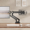 Supporto a Pinza VESA 75x75 per Smartphone e Tablet 4,7''-15'' 1kg max. Nero