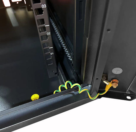 Armadio Rack 19'' a muro 6 unit&agrave sezione unica prof. 450mm Nero