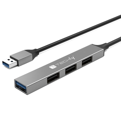 Hub USB-A 3.2 a 4 porte USB-A Slim in Metallo