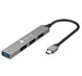 Hub USB-C&trade 3.2 a 4 porte USB-A Slim in Metallo