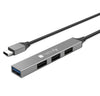 Hub USB-C&trade 3.2 a 4 porte USB-A Slim in Metallo