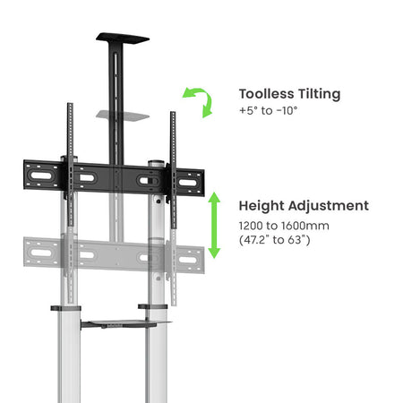 Supporto a Pavimento Trolley TV LCD/LED/Plasma 60-100''