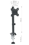 Supporto da Scrivania con Morsetto per Monitor 13-32'' Braccio Corto Inclinabile