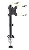 Supporto da Scrivania con Morsetto per Monitor 13-32'' Braccio Corto Inclinabile