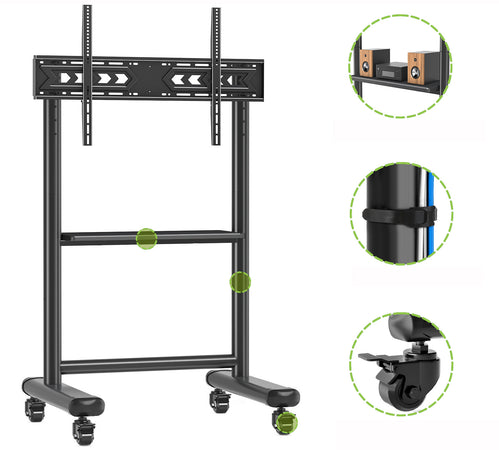 Supporto a Pavimento Trolley TV LCD/LED/Plasma 60-86'' Multifunzione