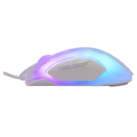 Mouse Gaming RGB USB 12800 dpi 7 Tasti Bianco Mordred