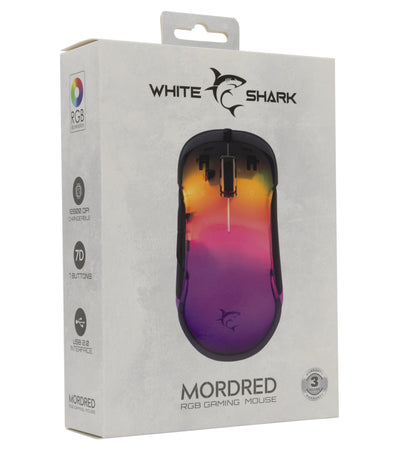 Mouse Gaming RGB USB 12800 dpi 7 Tasti Nero Mordred
