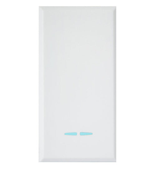WHITEK S44 Deviatore Tasto con Gemma 1P 16AX Illuminabile 1 Modulo Bianco Opaco