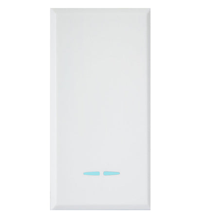 WHITEK S44 Invertitore Tasto con Gemma 1P 16AX Illuminabile 1 Modulo Bianco Opaco
