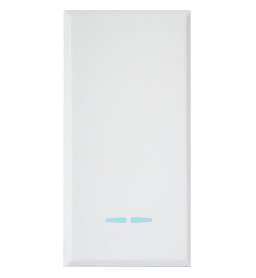 WHITEK S44 Invertitore Tasto con Gemma 1P 16AX Illuminabile 1 Modulo Bianco Opaco