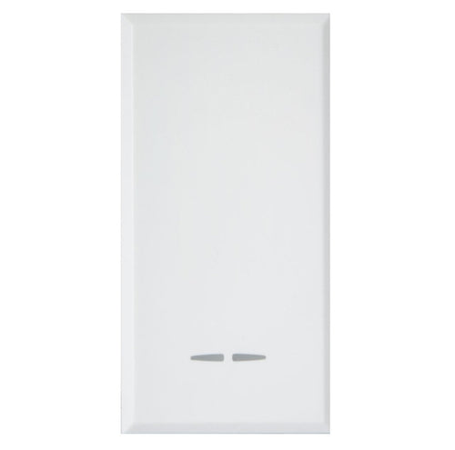 WHITEK S44 Pulsante Tasto con Gemma N.A. 1P 10A Illuminabile 1 Modulo Bianco Opaco