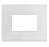Placca Serie Smart44 in Metallo 3 Moduli Bianco Opaco
