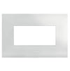Placca Serie Smart44 in Metallo 4 Moduli Bianco Opaco