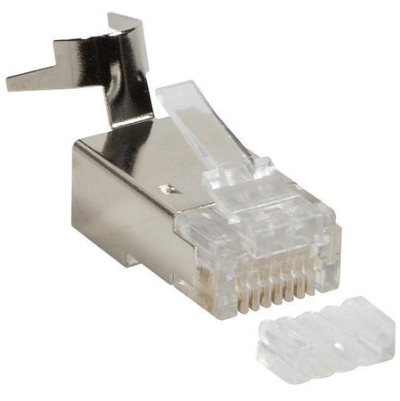 Plug per Cat. 5 e 6 STP con Guida e Copriconnettore