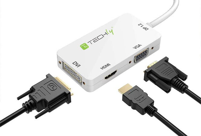 Adattatore 3 in 1 DisplayPort 1.2 a HDMI/DVI/VGA