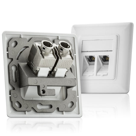 Frutto Keystone RJ45 Cat6A 10Gigabit STP 180&deg Tooless Slim