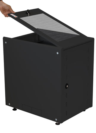 Armadio Rack 19'' ideale per Accumulatori Fotovoltaico 8U P600mm Nero