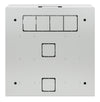 Armadio 19'' a muro a basso profilo con montanti orizzontali 4U e verticali 2U