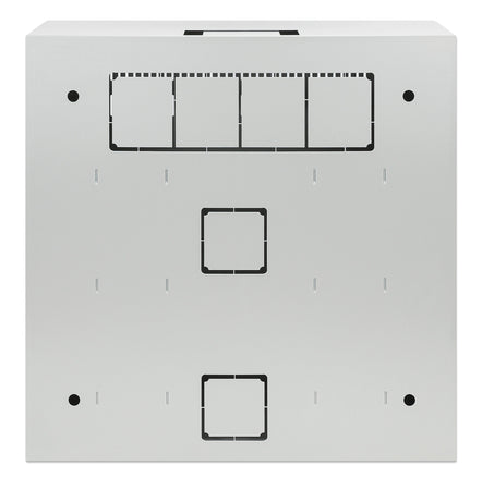Armadio 19'' a muro a basso profilo con montanti orizzontali 4U e verticali 2U