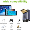 Adattatore USB-C&trade Maschio/Femmina Angolato 90° 40Gbps 4K e 8K