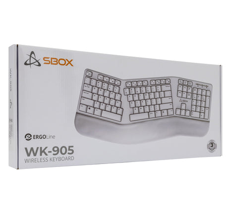 Tastiera Ergonomica Wireless 2,4 GHZ, WK-905