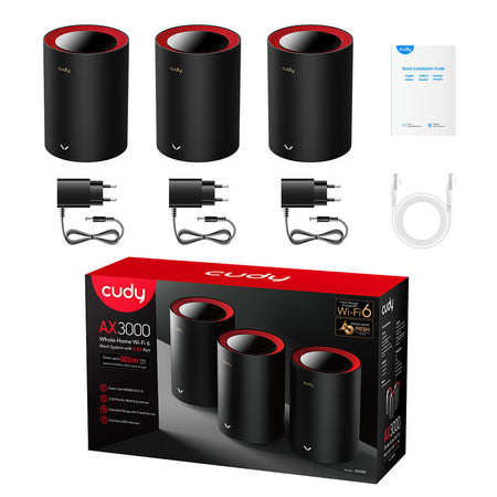 Sistema Wi-Fi 6 Mesh AX3000 2.5G Dual Band, M3000 3pz