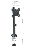 Supporto da Scrivania con Morsetto per Monitor 13-32'' Braccio Corto Inclinabile