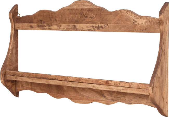 Biscottini Piattaia Country in legno massello di tiglio finitura naturale L84xPR11xH43 cm. Made in Italy