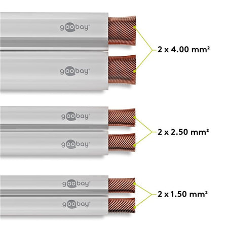 Cavo Audio per diffusori acustici Bianco 2,5 mm² matassa 100mt