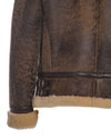 Franco - Giacca Uomo Beige effetto Graffiato in vero montone Shearling