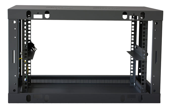 Armadio Rack 19'' a muro 6 unit&agrave sezione unica prof. 450mm Nero