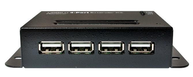 Extender USB su Cavo Cat.5/5e/6 fino a 50m con Hub 4 Porte