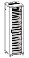 Armadio Rack 19'' 600x600 44U per Audio Video Nero