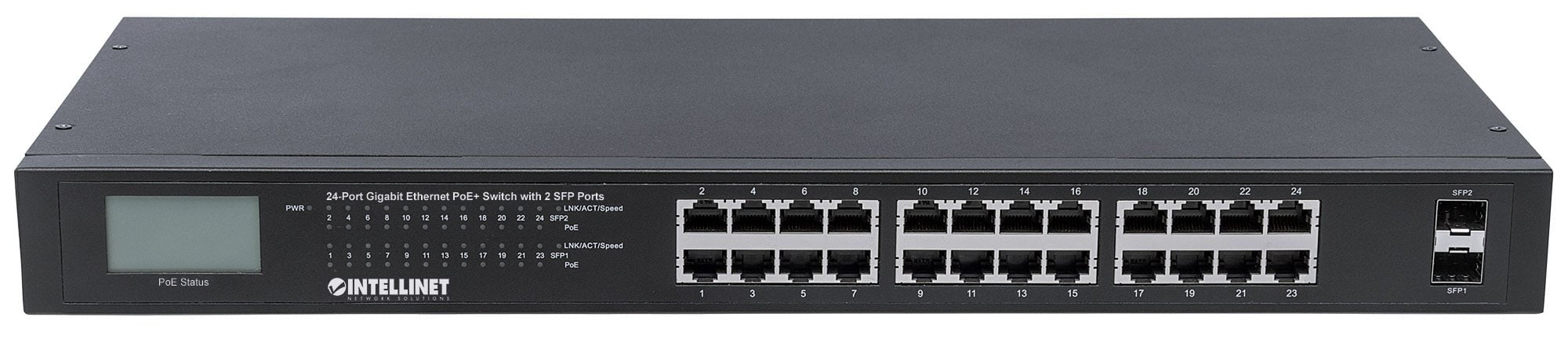 Gigabit Ethernet Switch 24 porte POE+ con 2 porte SFP