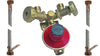 CENTRALINA GAS + REGOLATORE MAX 4KG PER 2 BOMBOLE + 2 FLESSIBILI CM 50 DF206140
