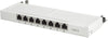 Mini Panello Patch Cat.6, schermato, 0,5U, 8 Porte, Grigio