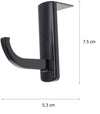 Supporto Cuffie Adesivo Universale per Monitor e Scrivania Nero (2 Pezzi)